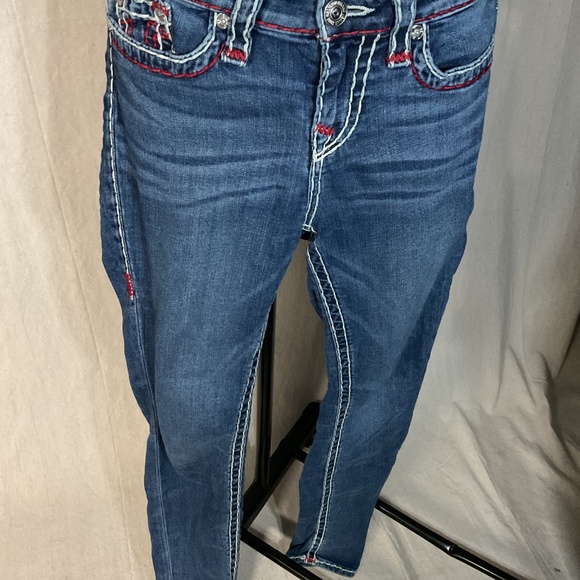 True Religion Dark Blue Jeans with Design - Picture 7 of 9